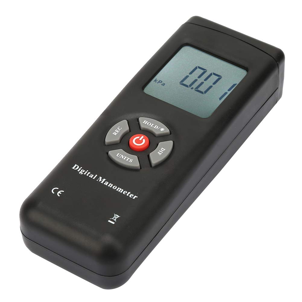 Water Manometer, Differential Pressure Gauge Digital with Backlight for Pipes Ventilation Air Condition System Measurement