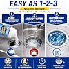 Desatascador de Desagües 4 Paquetes, Limpiador de Desagües de Espuma Rápida, Elimina Obstrucciones Disolviendo Impurezas, Herramienta de Limpieza Rápida para Tuberías e Inodoros, Fregaderos de Cocina, Duchas de Baño (480g) 8
