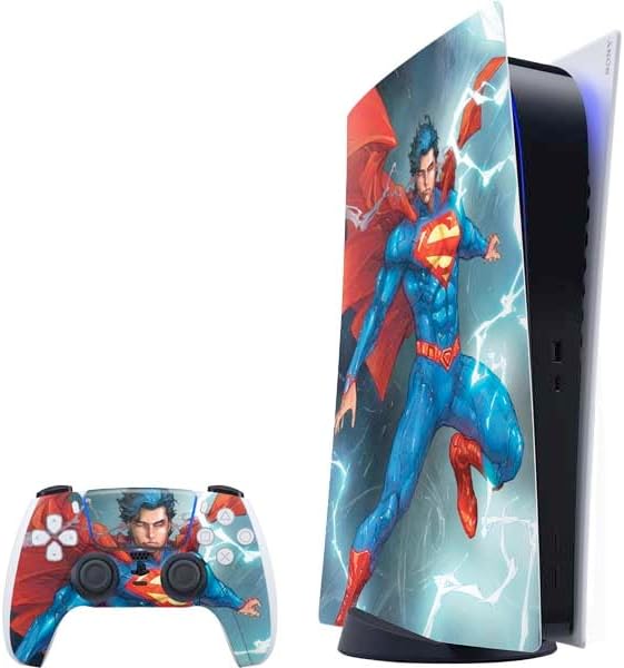Vista 12 de Skinit Decal Gaming Skin Compatible with PS5 Bundle - Officially Licensed DC Comics Superman Unchained #1 Original Cover Design