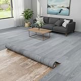 Homease 0.5mm Grey Oak Vinyl Flooring Roll 39.4' x 118' PET Leather-Like Waterproof Wear-Resistant Peel & Stick, Easy DIY Floor Covering for Kitchen Bathroom Rental Home, Durable