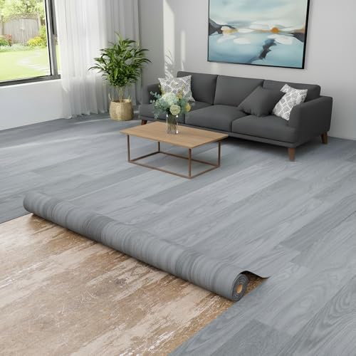 Best Flooring for Rental Property: Handy Picks and Prices Homease 0.5mm Grey Oak Vinyl Flooring Roll 39.4" x 393.7" PET