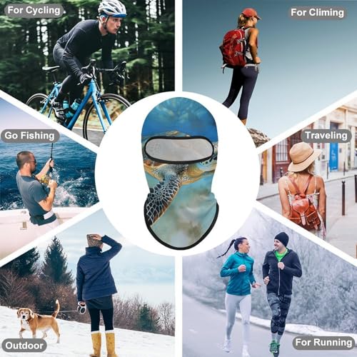 Balaclava de Tortuga Marina para Hombres y Mujeres, Máscara Facial de Protección Solar Transpirable con Cubierta Completa de Cabeza para Senderismo, Ciclismo, Correr, Conducción miniatura 6