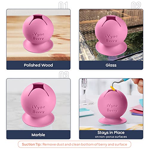 iVyne Complete Set Rechargeable A4 Light Pad, Weeding Tools for Vinyl, Weeding Scrap Collector for Cricut and Silhouette Machines for Weeding, Tracing, Drawing Projects - White & Pink by iVyne - Image 5