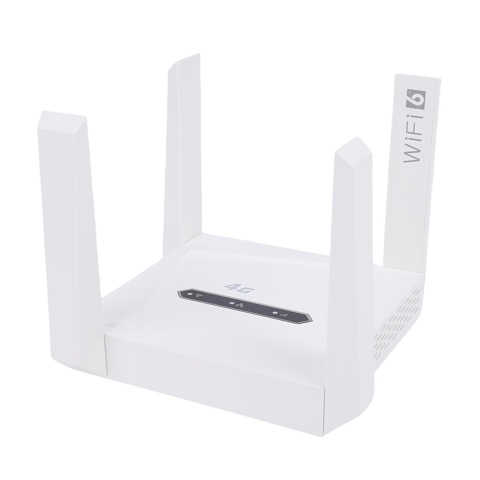 Tosuny Router WiFi6, Router Komórkowy 4G LTE z Gniazdem Karty SIM, Router Modem 4G z 4 Antenami, 300 Mbps Wifi, Podłączony do 16 urządzeń, Kieszonkowe Urządzenie Hotspot Wifi