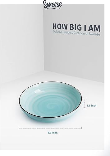 Miniatura 5 de Sweese Juego de 6 cuencos de 30 onzas y platos de 7.4 pulgadas