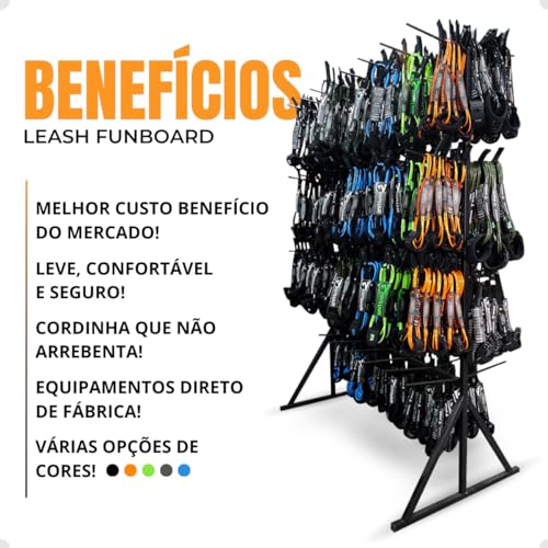 Leash Funboard 8'0'' x 6.0 mm Surf Coleira Soulfins de Surf Strep Funboard Tornozelo Duplo Girado