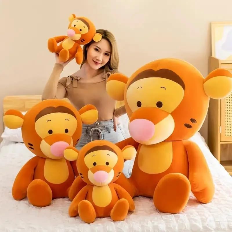 Image of Little Swag Soft Tiger Plush Stuffed Toy Animal Lover Teddy Bear, Cute Cartoon Birthday Gift for Girls, Boys, Kids, Bedroom Decor - 35 cm