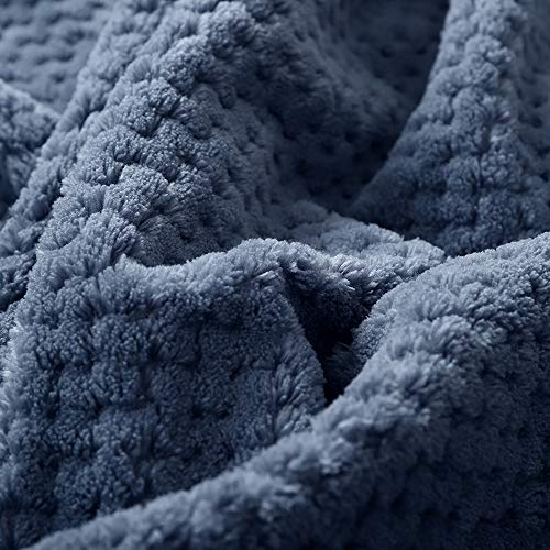 Simple&Opulence Flannel Fleece Velvet Plush Throw Blanket, 50X60 Inch, Lightweight, Ultra Soft For Bed/Couch/Sofa-Antique Blue #TOP3