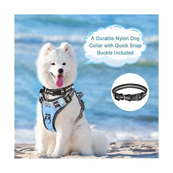 WINSEE Dog Harness No Pull, Pet Harnesses with Dog Collar, Adjustable Reflective Oxford Outdoor Vest, Front/Back Leash Clips for Small, Medium, Large, Extra Large Dogs, Easy Control Handle for Walking WINSEE Dog Harness No Pull, Pet Harnesses with Dog Collar, Adjustable Reflective Oxford Outdoor Vest, Front/Back Leash Clips for Small, Medium, Large, Extra Large Dogs, Easy Control Handle for Walking
