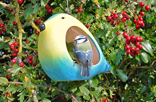 Ceramic Colourful Blue Tit Wild Bird Feeder Seed & Nut Anti Frost #TOP1
