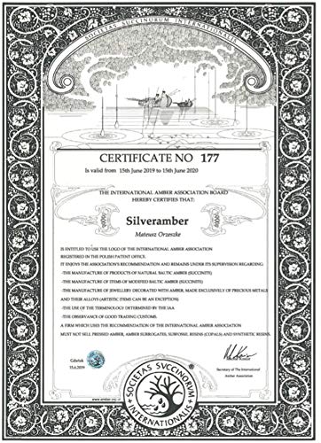 SilverAmber - Cavigliera in ambra baltica, color