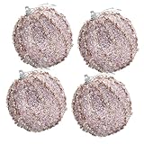 Toddmomy 4 Kerstbal Hangers Kleurvolle Decoratieve Xmas Ballen voor Kerstboom Versiering Lichtgewicht Duurzaam Geschikt voor Thuis Feesten