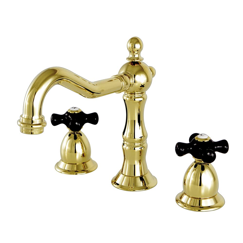 Robinet de toilette Kingston en laiton poli avec vidage