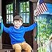 Peryiter 2 Sets American Flag Swing Set American Flag for Playset with Pole Playset Accessories 4th of July Decorations and Treehouse Playhouse Backyard Decorations
