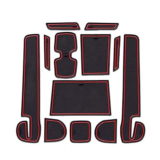 Leslaur 12PCS Car Pad Consola Central Alfombrillas Antipolvo Antideslizante Puerta Interior Almacenamiento Forro Accesorios para Suzuki Swift 2018