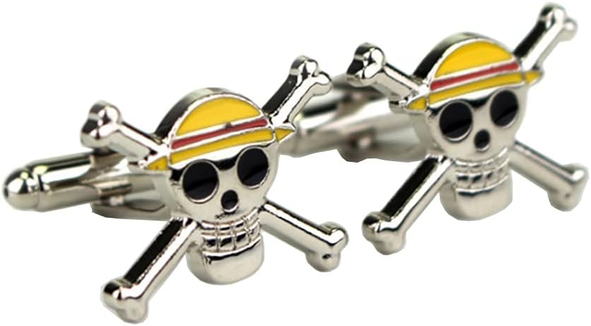 KOGNGUOne Pieces Cufflinks Luffy Skull Cuff links Men's Accessories Gifts