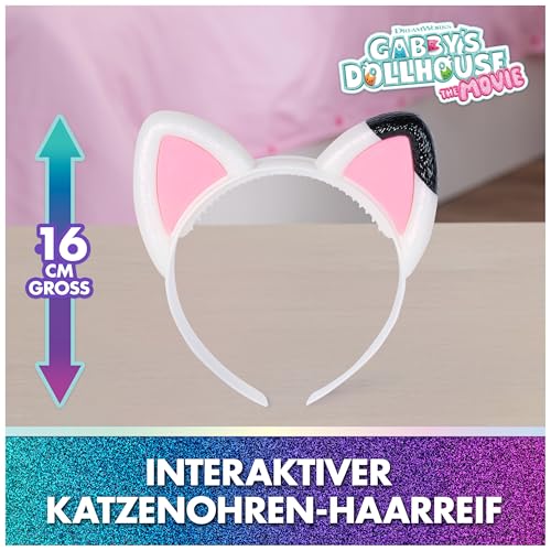 Gabby’s Dollhouse: Der Film – Interaktiver Miau-tastischer Katzenohren-Haarreif mit Licht, Sound & 3 Spielmodi, für Kinder ab 3 Jahren