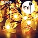Produktbild Solar Lichterkette Led,Nasharia 30er LED 6.5m Wasserdichte Biene Lichterketten Außen 8 Modi Innen verziert für Weihnachtsbaum, Garten, Partei, Hochzeit, Haus, festliches Beleuchtung(warmes Weiß)