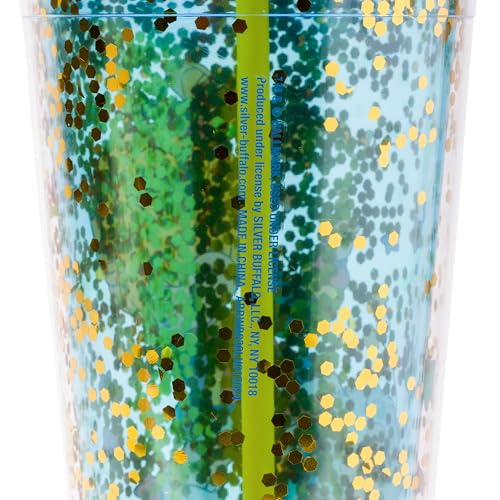 Image of Silver Buffalo Rainbow Brite Sparkle Twink, Plastic Cold Cup, 32oz | Confetti, Includes Lid and Straw, 0.95 Liters