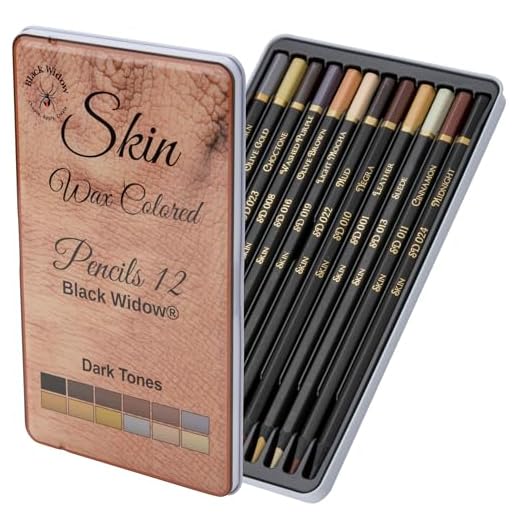 Lápices de color de piel oscura | Conjunto De Retrato | Lápiz De Color Para Adultos | Lápices De Artista Skintone