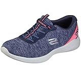 Skechers Envy, Zapatillas Mujer, Nabvy Heather Mesh/Navy Durabuck/Pink Trim Nvpk, 41 EU