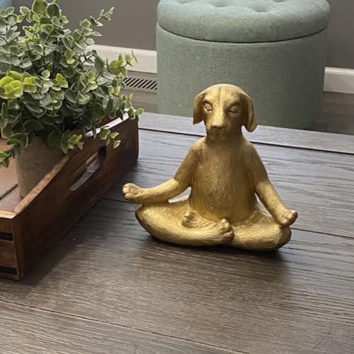 Estatua Decorativa Perro Yoga Meditación 10 cm miniatura 5