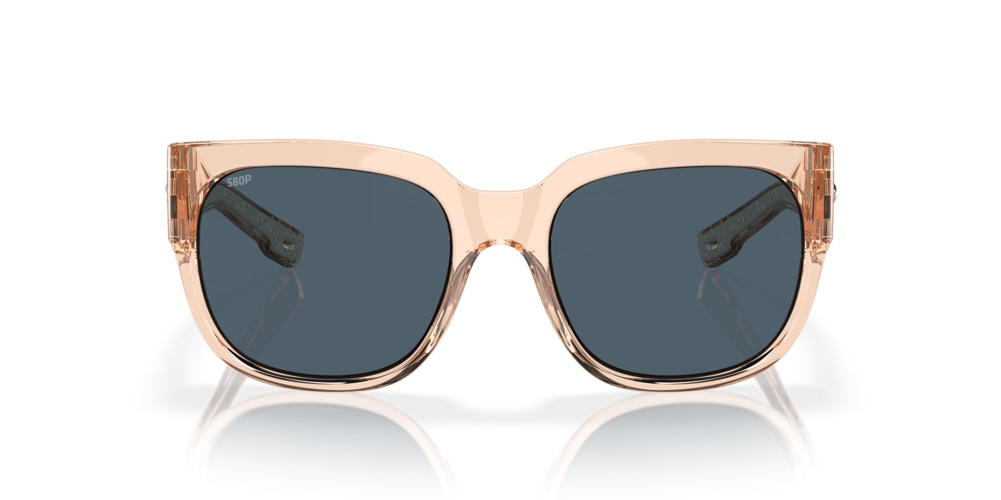 Costa Woman Sunglasses Shiny Palm Tortoise Frame, Copper Lenses, 55MM