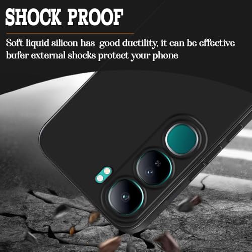 Image of Back Cover for Vivo Y300 5G / V40 Lite 5G | Full Camera Protection | Premium Liquid Silicon Case | Flexible Bumper Case for Vivo Y300 5G / V40 Lite 5G (Grey)
