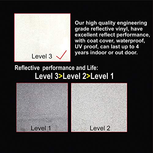 4 Set Of Reflective Mailbox Numbers Sticker Decal Uzbek Style Numbers Set For Mailbox, Signs, Window, Door, Cars, Trucks, Home, Business, Address Number, Indoor Or Outdoor (White, 2"Tall) #TOP3