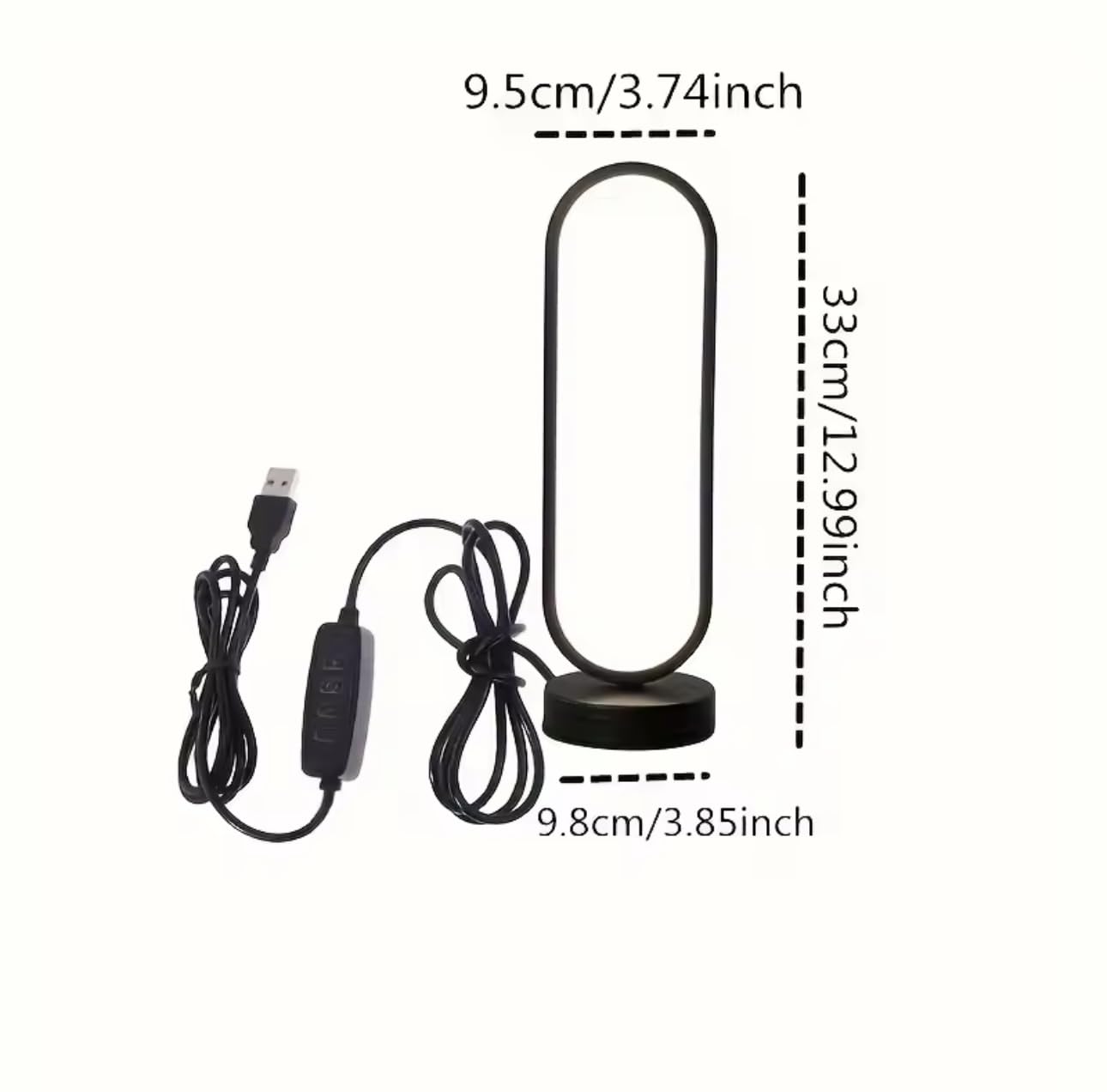 ZARCHE Table Lamp Bedside Bedroom Ring Lamp Living Room Dimmable Three-Color LED Lighting Night Light, Home Decor - Image 3