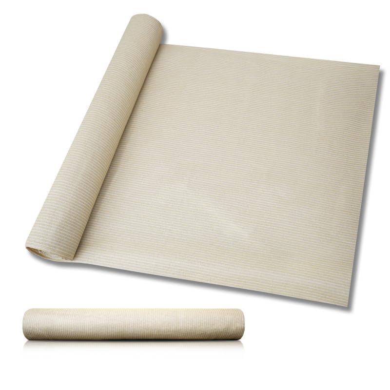 Windscreen4less 8'x50' Sun Shade Fabric Roll Shade Cloth Cover Wind Screen UV Block for Outdoor Pergola Patio Backyard Garden Greenhouse, Beige