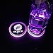 2pcs LED Car Cup Holder Lights for Buick, 7 Colors Changing USB Charging Mat Luminescent Cup Pad, LED Interior Atmosphere Lamp