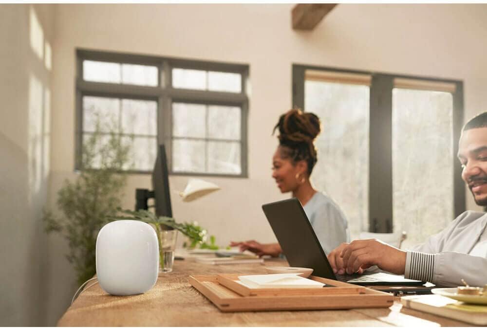 Google Nest WiFi Pro - Wi-Fi 6E - Reliable Home Wi-Fi System with Fast Speed and Whole Home Coverage - Mesh Router - Non-Retail Packaging - Snow