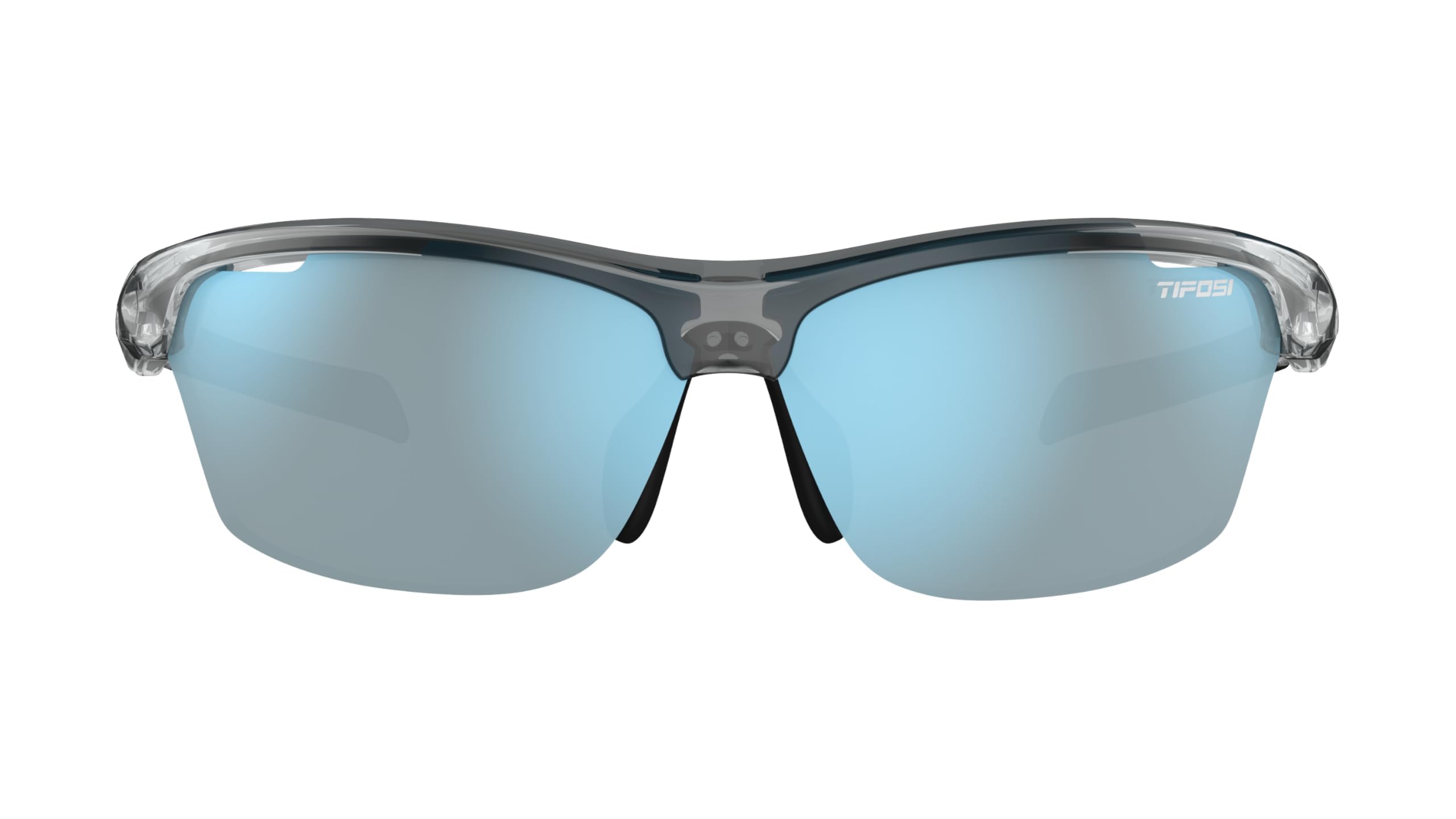 Tifosi Gafas de sol intensas, ahumadas de cristal, color azul brillante, talla única, Cristal ahumado, Talla única