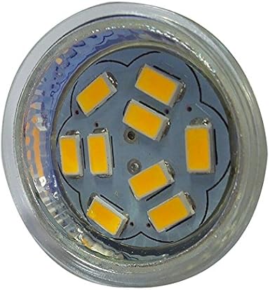 Voeecyttu 4W Proyector Led Gu4 (Mr11) Mr11 9 Smd 5730 430 Dc 12V, Blanco Cálido