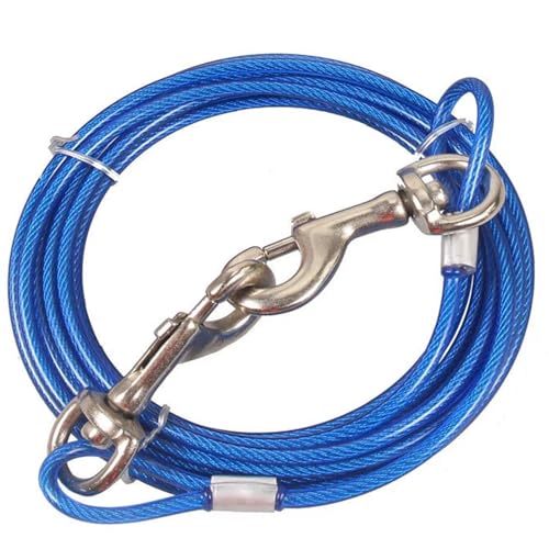 犬用リード、6フィート/10フィート/15フィート/16フィート/20フィート/25フィート/30フィート/33フィートの犬用リード、庭用犬用リード、キャンプ、ハイキング、ランニング、公園用犬用リード(Blue,6mm*10ft)