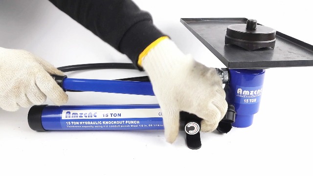 AMZCNC Hydraulic Knockout Punch Electrical Conduit Hole Cutter Set