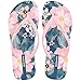 Hotmarzz Mujer Flores Frutas Patrón Colorido Verano Playa Zapatillas Pinzas Sandalias Toboganes Planos, color Rosa, talla 38 EU