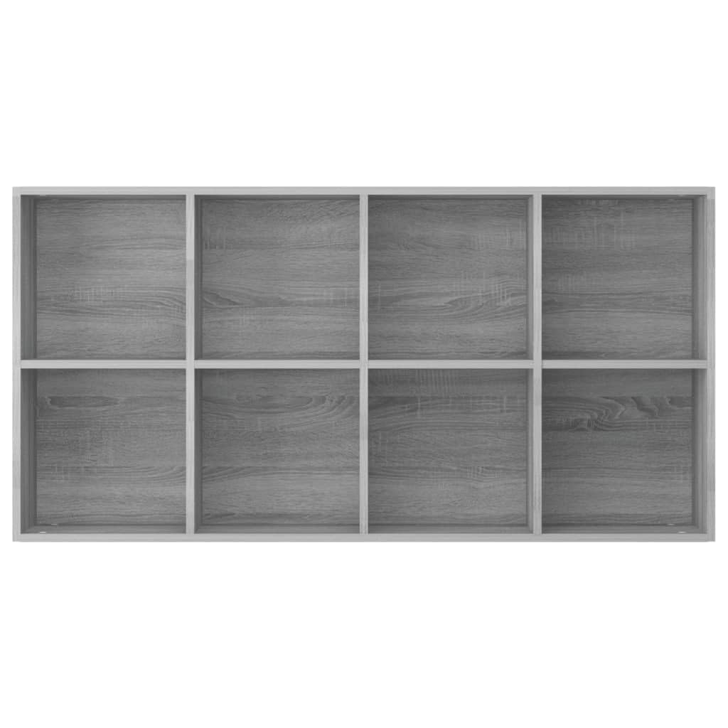 Bücherschrank mit 8 Fächern, Holz Sideboard, Vitrinenschrank, Standschrank, Ordnungssystem für Deko, Wohnzimmer, Schlafzimmer, Büro 66 x 30 x 130 cm