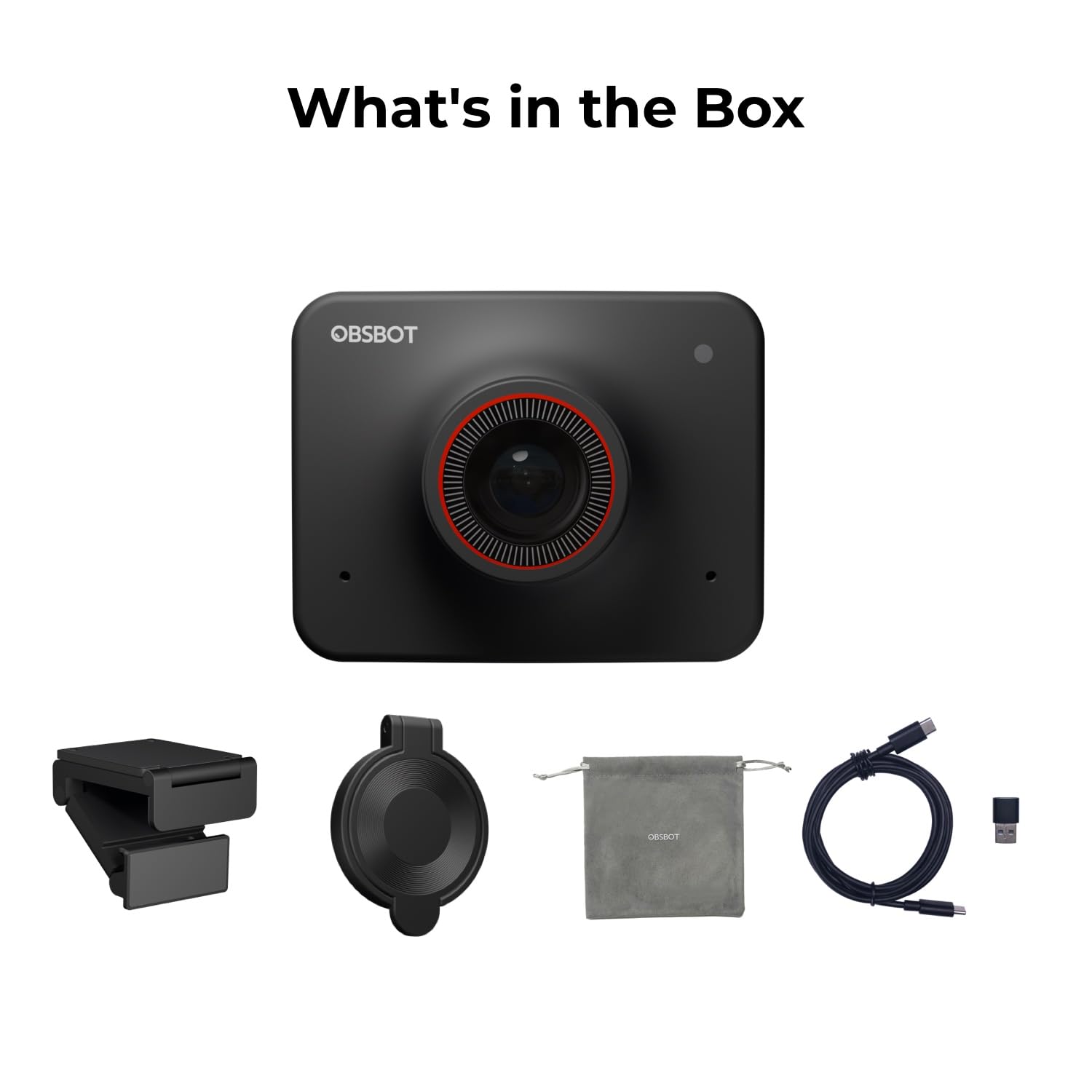 OBSBOT Meet AI-Powered 4K Webcam, AI Framing & Autofocus, Webcam with Microphone, Background Bokeh, 60 FPS, HDR Low-Light Correction, Beauty Mode, Webcam for PC, Streaming, Conference, Gaming, etc.