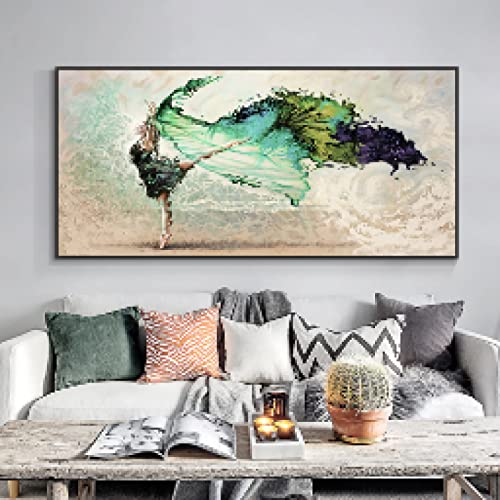 Peinture murale art abstrait 40x80cm pour habiller un mur vide sans surcharger