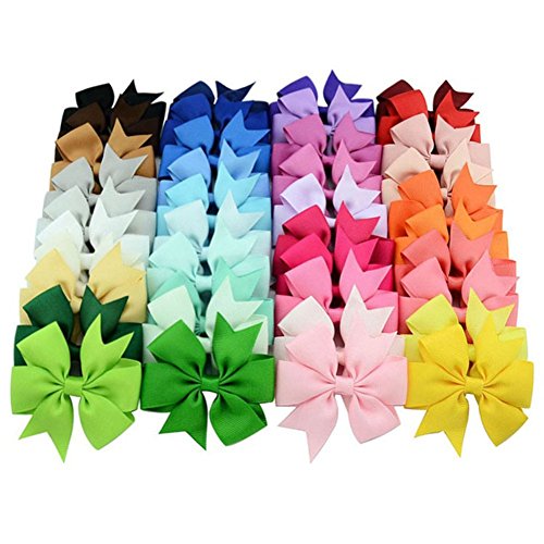 Children Teens Girl hair bow Grosgrain Boutique Alligator Pack of 40(Mold 564)
