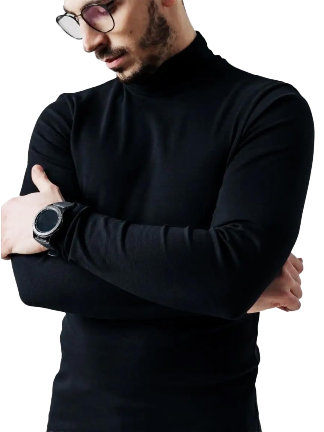 LEOTUDE Men's Cottonblend Regular Fit Full Sleeve T-Shirt