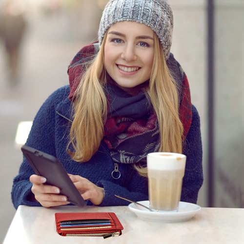 Image of Sodsay Card Case Slim Front Pocket Wallet for Women Credit Card Holder with Keychain | Slim, Front Pocket, Credit Card Holder, with Keychain