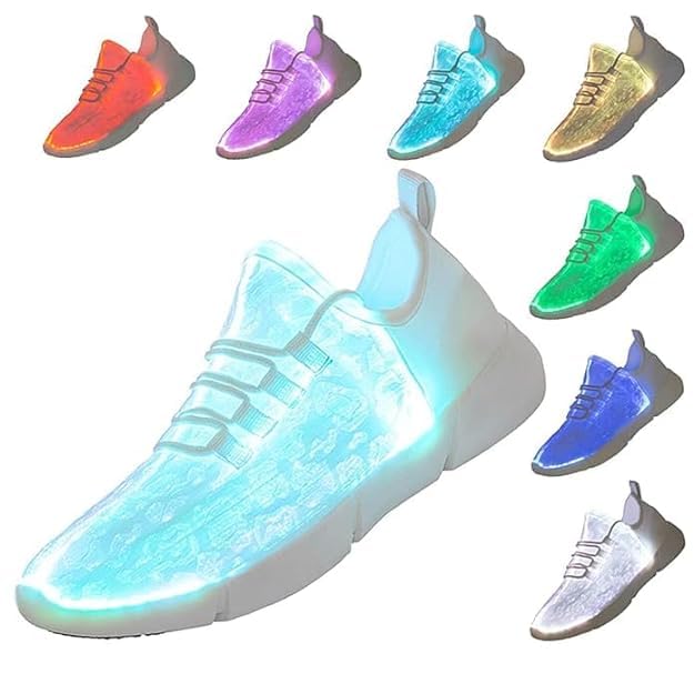 XieXie®Fiber Optic Led Lightup Shoes Sneakers for Men (Numeric_7) White (B0CD5RBHD8) Amazon Price History, Amazon Price Tracker