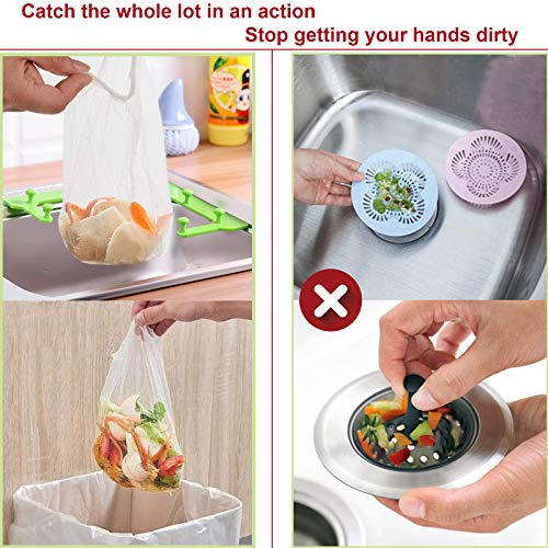 Ancgreen 047 Triangle Tri-Holder Filter With Sink Strainer Bag Corner Sink Strainer Basket Sink Garbage Storage Rack Holder Sink Filter Net Mesh Bag For Kitchen Waste Leftover  thumb #1