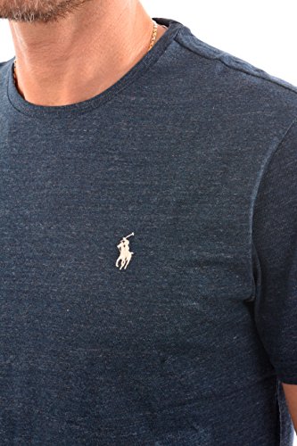 Image of Polo Ralph Lauren Mens Crew Neck T-Shirt, Blue Eclipse, Medium