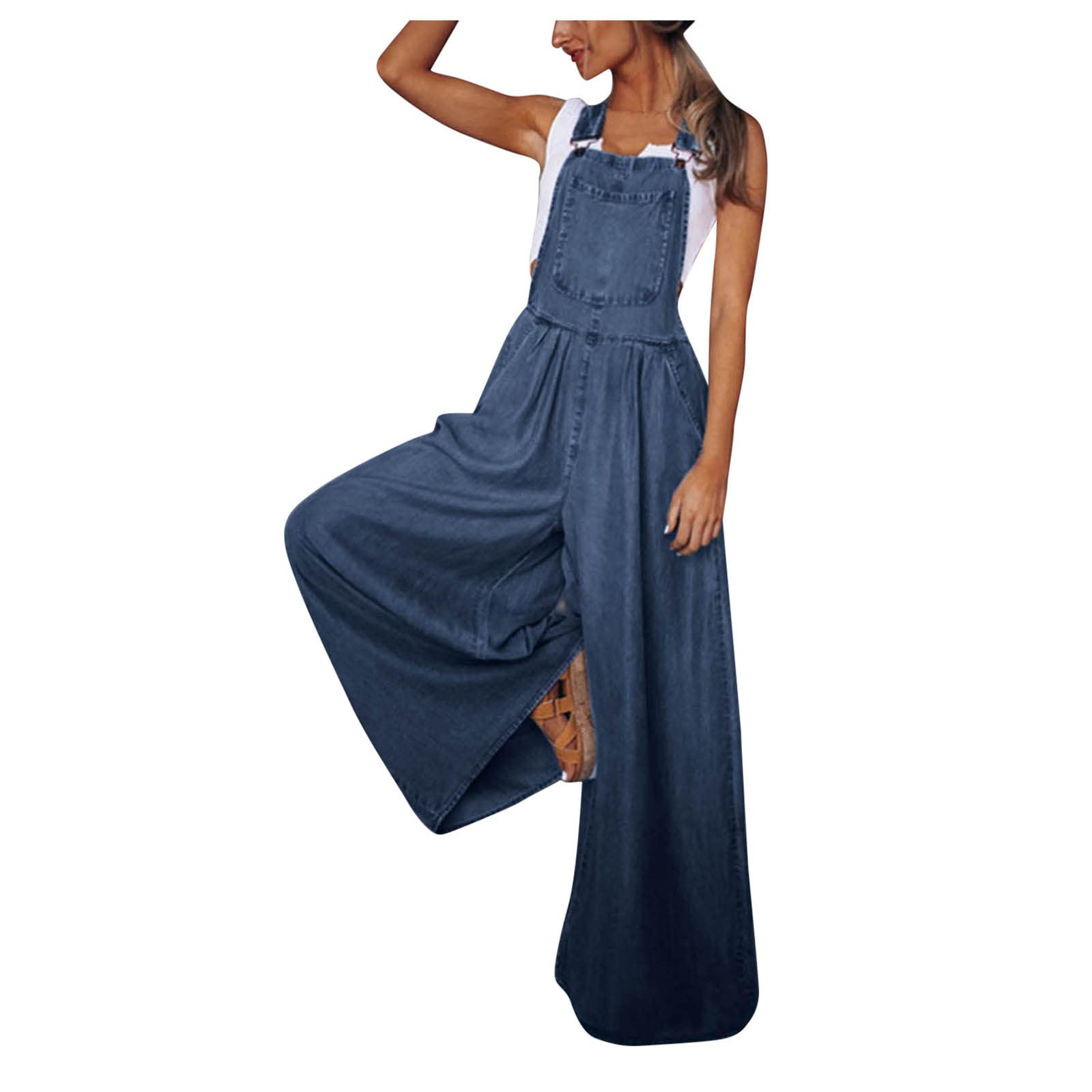 Jumpsuit Mujer Vaqueros Mono Vaquero para Peto Vestido Faldas Monos Trabajo Elegante Tejano Vestidos