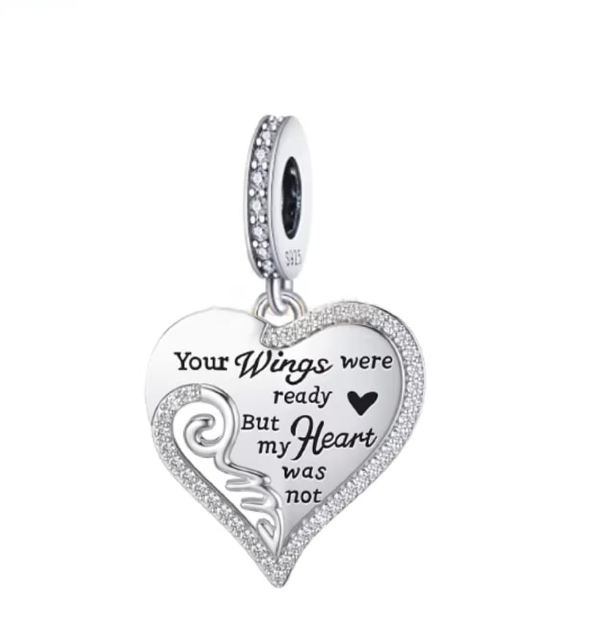 Charm de caballo de la suerte en plata 925 compatible con Pandora Moments 3