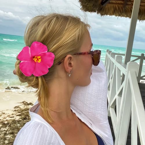 8 Packs Pinzas para el Cabello con Flores Hawaiian miniatura 3